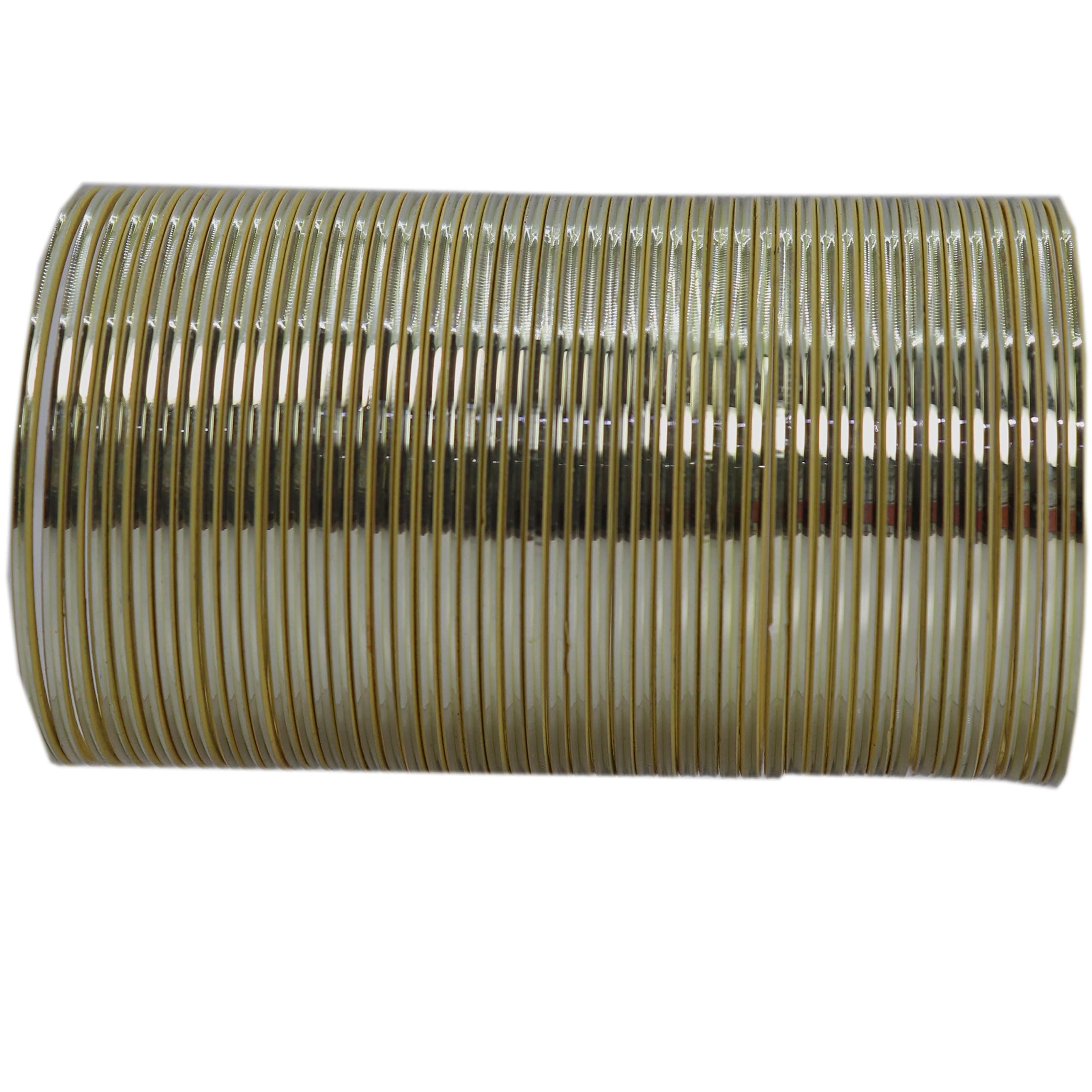 NMII Plain Metal Bangles Set For Women and Girls with Glossy Finished Design