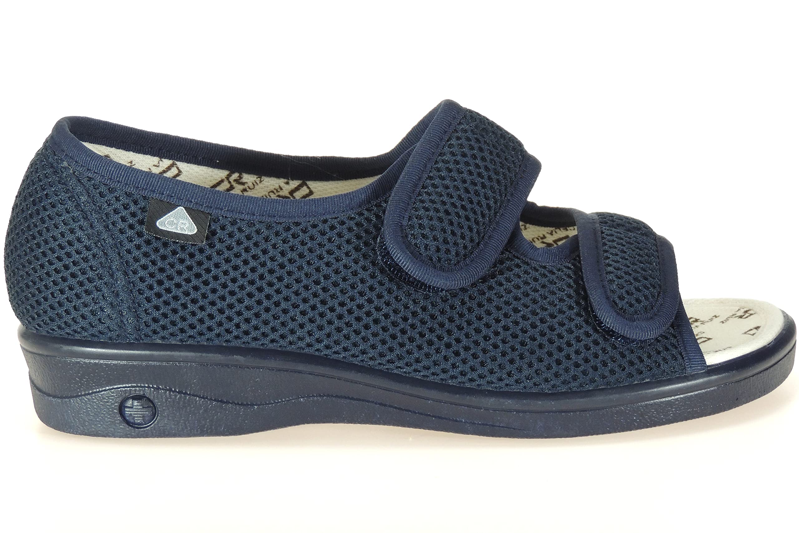 Calzados Romero. Zapatillas Anatómicas para Pies Delicados en Ancho Especial con Tratamiento Antibacteriano para Mujer. Ref. 0483. Marino Talla 36