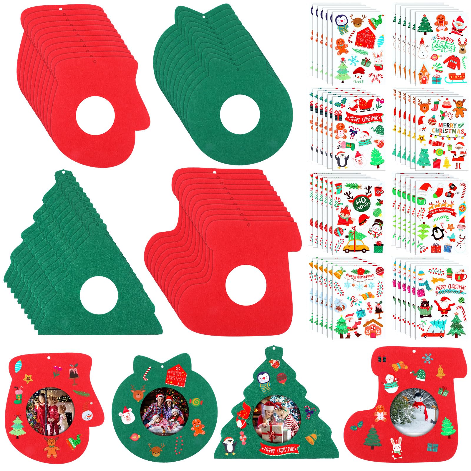 Cholemy 48 Pcs Christmas Picture Frame Ornament Craft Kits With 678 Pcs cholemy-48-pcs-christmas-picture-frame-ornament-craft-kits-with-678-pcs