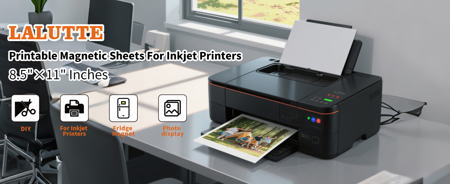 Towjug Printable Magnetic Sheets - 8.5x11 Inches, 25 Sheets, 12mil Thick Glossy For Inkjet Printers - View #3