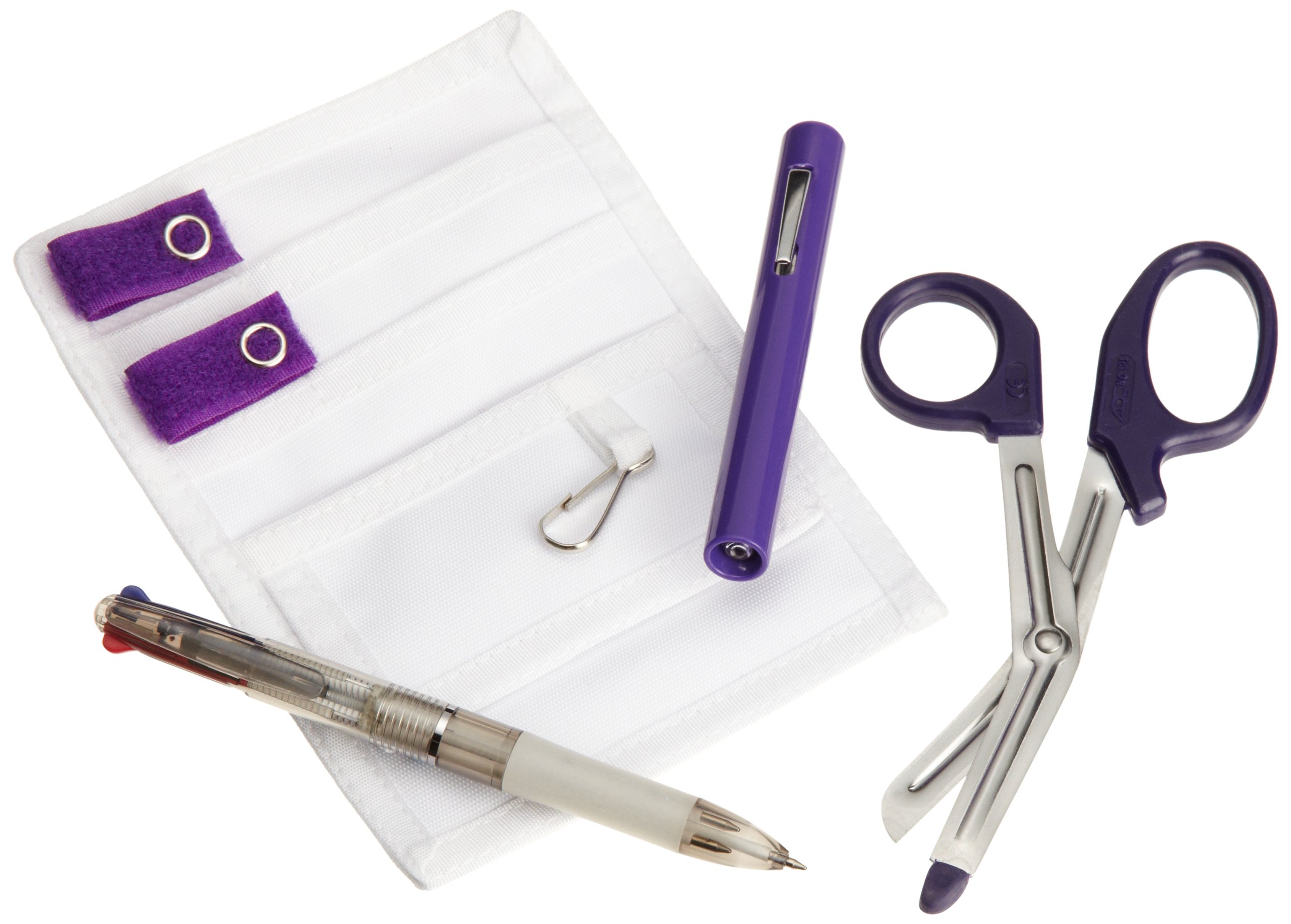 ADC Nurse Combo Plus, Pocket Pal/Sprague Stethoscope Kit, Includes Pocket Pal III Nurse Medical Accessory Kit with MiniMedicut Shears, 3-Color Pen, Adlite Plus Penlight,Purple