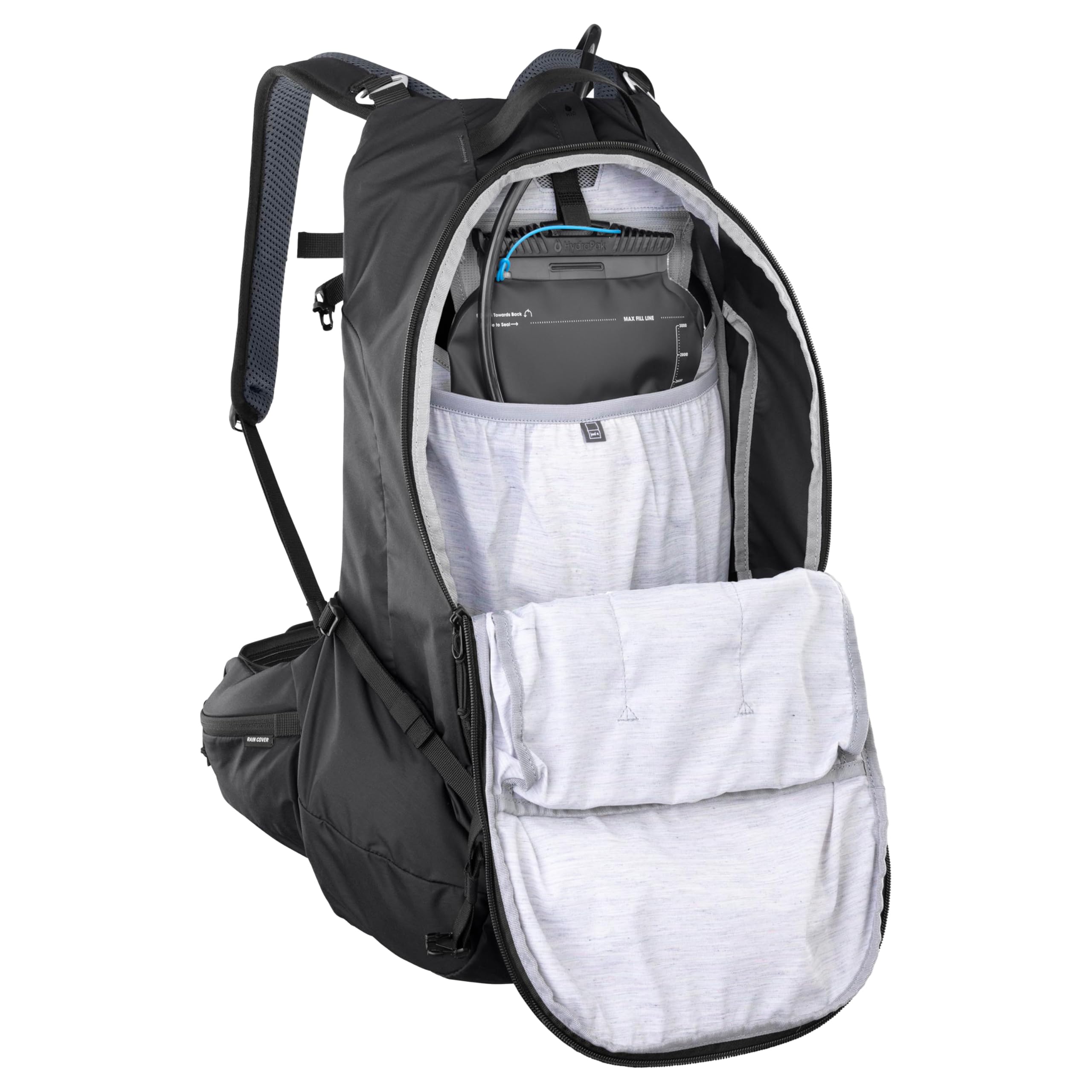 EVOC TRAIL PRO BLACKLINE 26 Sac à dos protecteur (sac à dos léger avec protection dorsale, compartiment pour poche à eau inclus, ajustement optimal)