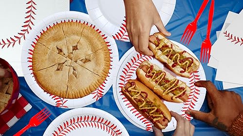 Vista 37 de Paquete de 120 suministros de fiesta de golf, platos de papel, servilletas, tenedores, decoraciones de cumpleaños para fiestas de golf, para niños