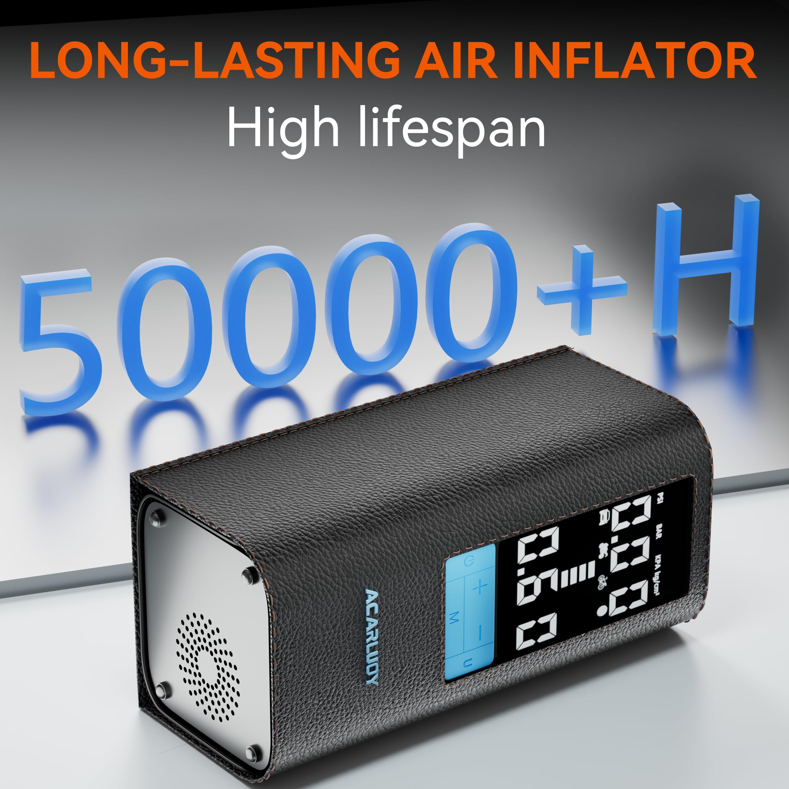 Tire Inflator Portable Air Compressor Fit for BMW X5 F15 2013-2018 3X Faster Inflation Emergency LED Flashlight Auto-Shutoff — view 2