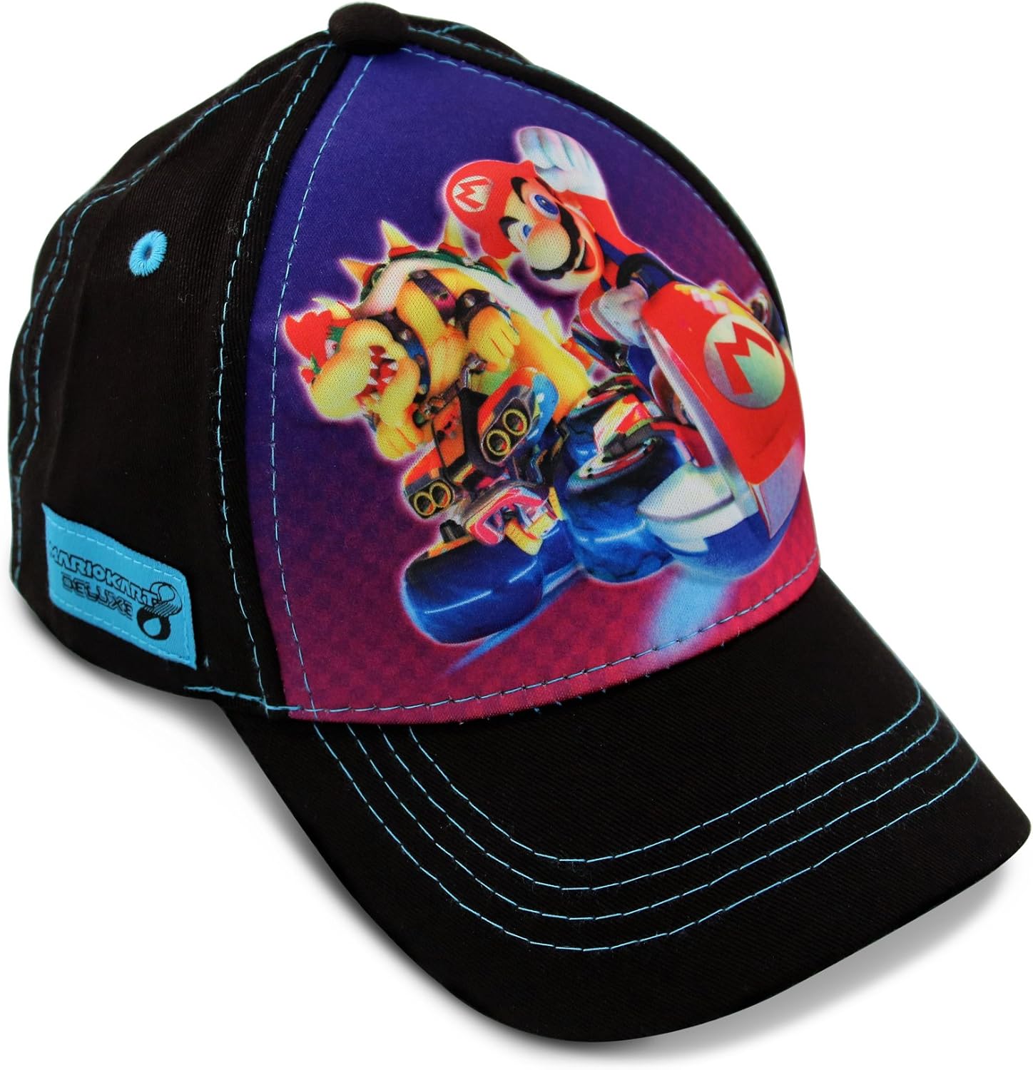Nintendo Toddler Boys Mario Kart Character 3D Pop Baseball Cap, Black, Age 2-4 - Image 4