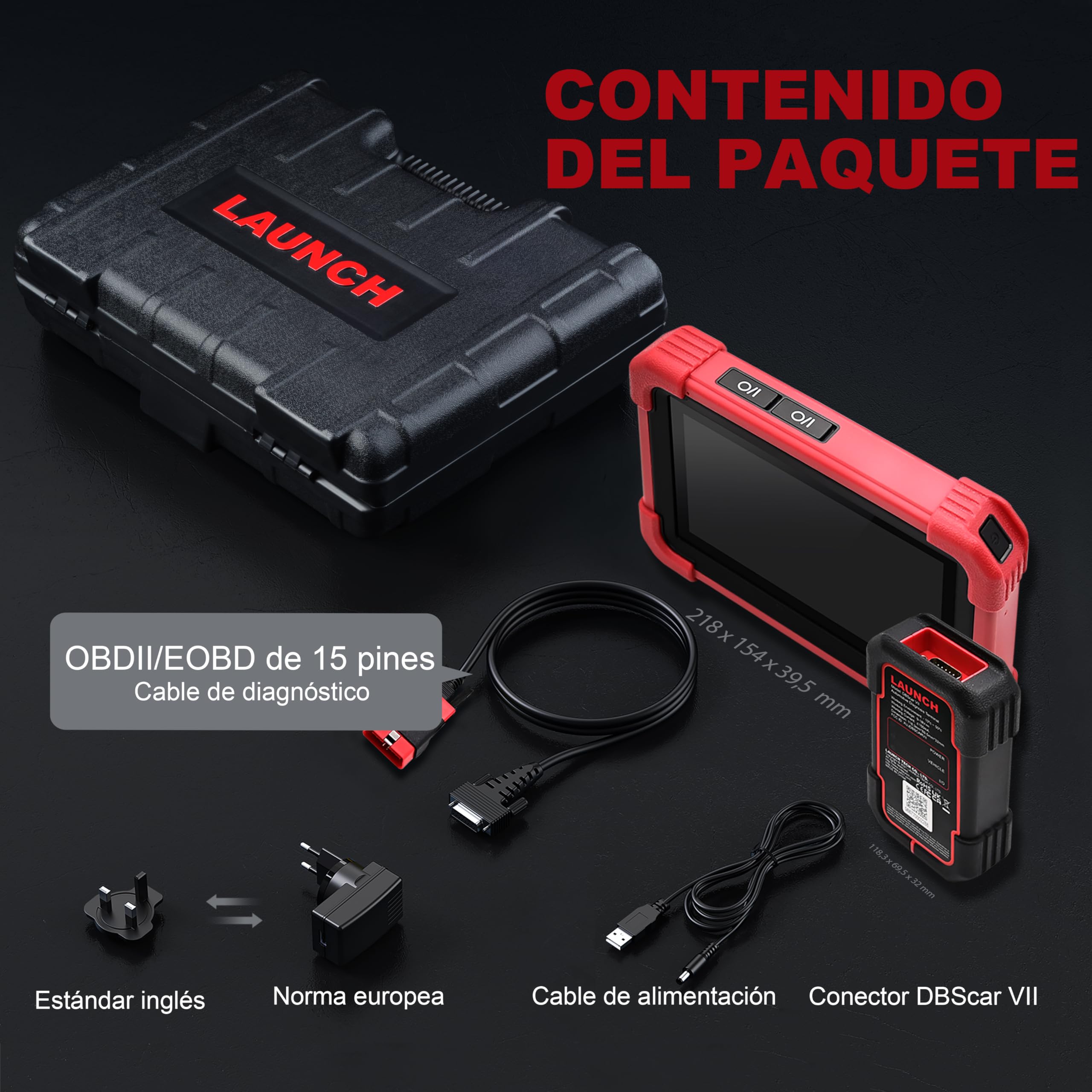 Launch CRP 919 MAX, Dispositivo OBD2 para diagnóstico de Autos, Lee Errores y Sistemas de Todas Las Marcas, con 31+ Funciones como Aceite, EPB, DPF, batería, codificación ECU y CANFD DoIP. | Codificación ECU, +35 Funciones, Diagnóstico Total, Pruebas Acti