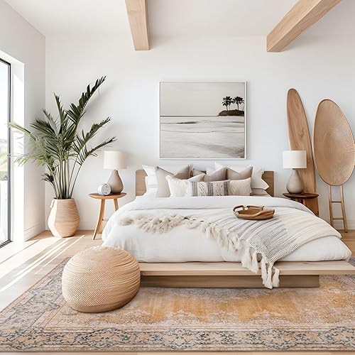 Miniatura 10 de DECOMALL Maila - Alfombra de pasillo lavable, alfombras largas persas tradicionales, alfombra plegable envejecida vintage para pasillo de cocina, 2