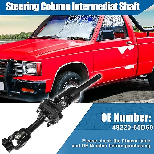 Miniatura 2 de X AUTOHAUX Eje de dirección para Chevy Tracker 1999-2004 para Suzuki Vitara 1999 2000 2001 2002 2003 2004 Columna de dirección intermedia inferior