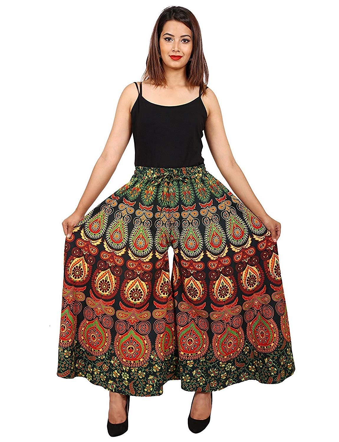 Unique Choice Women's Cotton Printed Palazzo (Free Size)