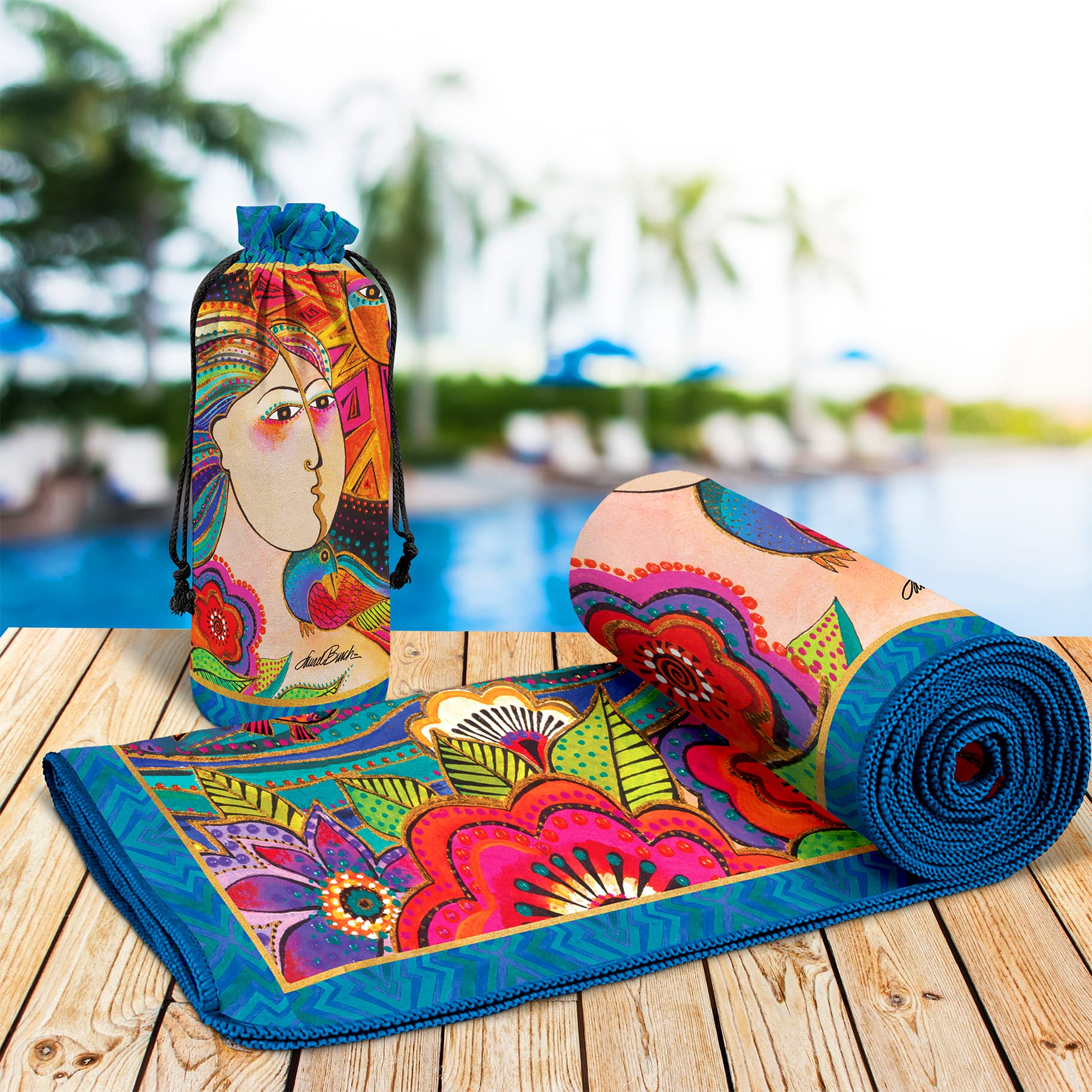 Amazon.com: Laurel Burch Mikayla Large Oversized Microfiber Beach