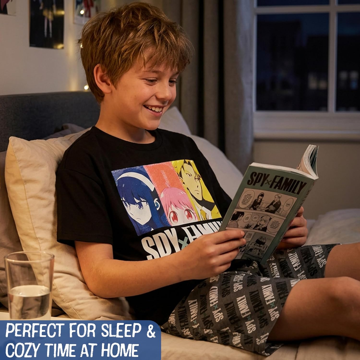 Get Trend Jujutsu Kaisen | Hunter x Hunter Boys Pajamas with Anime Top & Shorts, 2 Piece Short Sleeve PJ Set Cotton Sleepwear