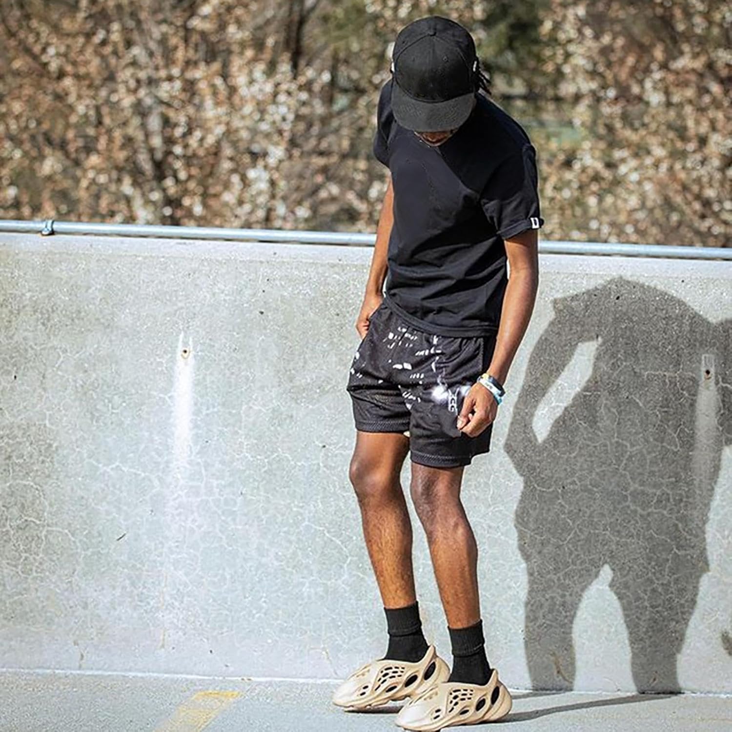 DIOTSR Mens Skyline Graphic Shorts Casual Streetwear Cool Basketball Shorts Running Workout Shorts with Pockets - Image 2