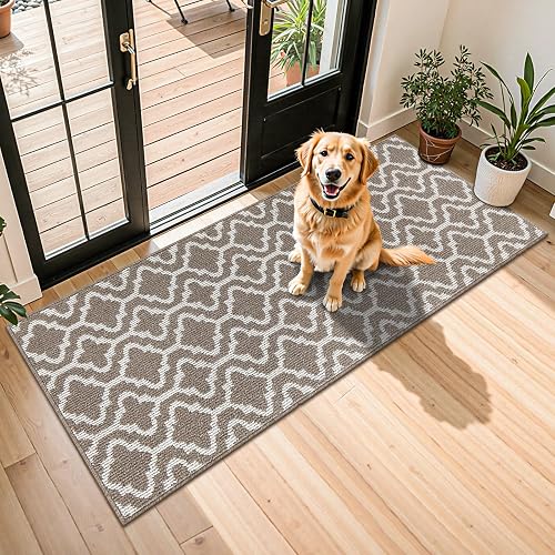 HEBE Door Mat Indoor Entrance 20"x59", Non Slip Welcome Mat for Front Door