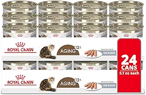 Royal Canin Feline Health Nutrition Aging 12+ Senior Loaf in Sauce Cat Food, 5.1 oz (Pack of 24)