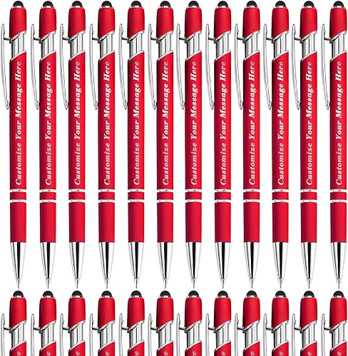 Miniatura 10 de GIFTSDIY Bolígrafos personalizados con lápiz capacitivo, bolígrafos grabados personalizados, impresos con tu logotipo o mensaje para Navidad,