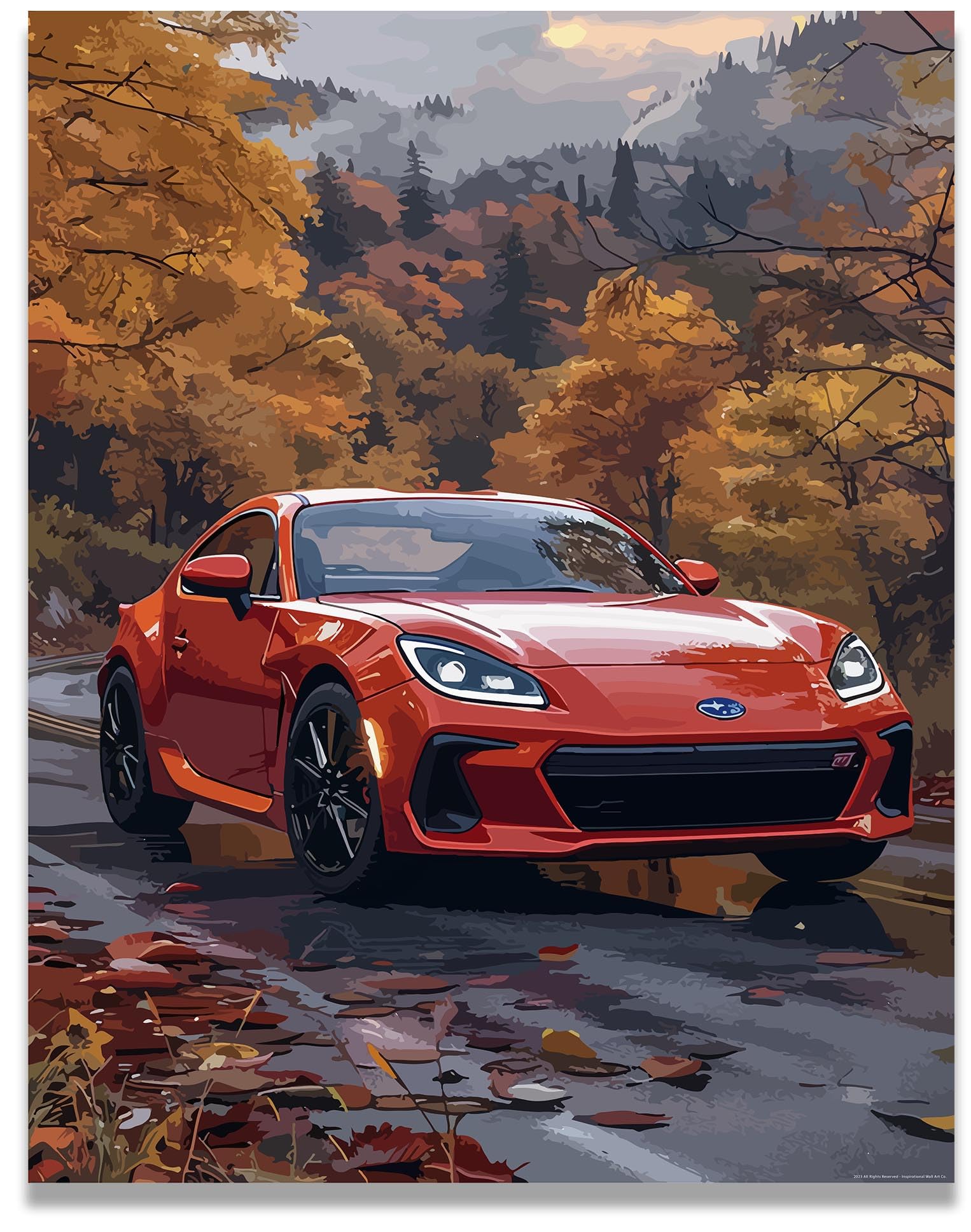 Inspirational Wall Art Co. - Innovative | Subaru BRZ Car Poster - Car Posters for Boys Room - Car Wall Decor - Car Room Decor - Car Posters for Men | 11x14 Inches Unframed