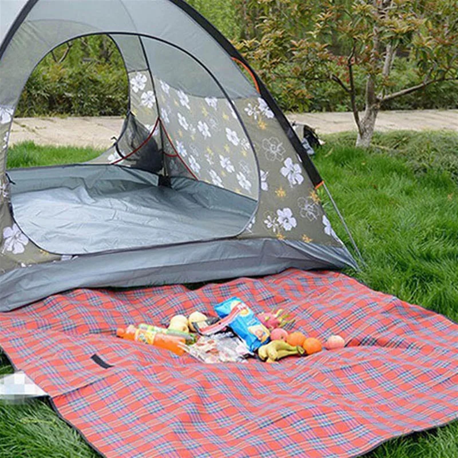 Alfombras de Picnic, alfombras de Campamento, Esterilla de Picnic Plegable Impermeable for Acampar al Aire Libre, Playa, Dormir, Multicolor, Varios tamaños(Rosso,150 x 180 cm (Square))