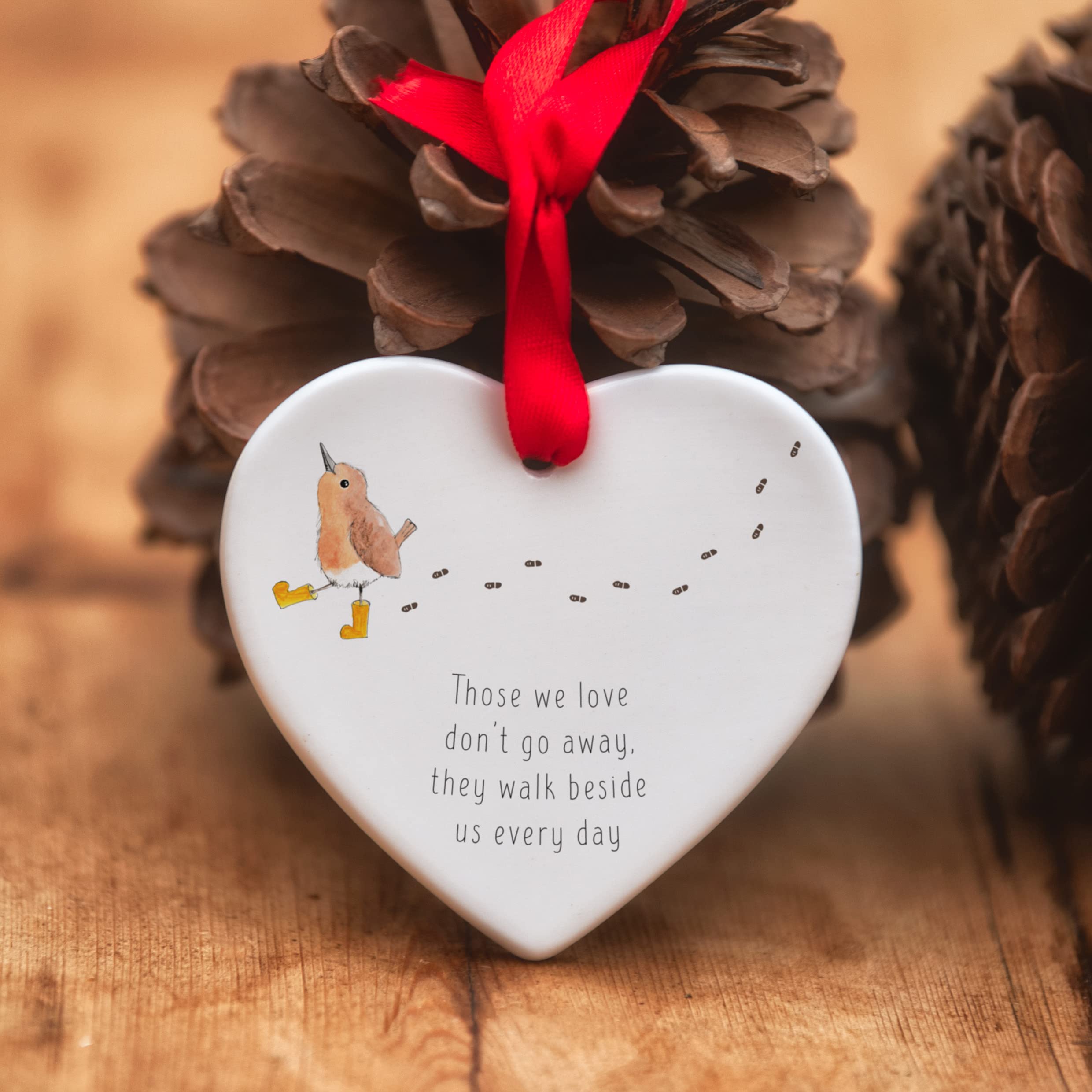 Walk Beside Us Ceramic Heart - Sympathy Gift - Memorial Gift - Sorry for your loss gift - Memorial Gifts - Remembrance Gift - Keepsake - Bereavement Gift - Gifts for Loss of Loved Ones - Image 2