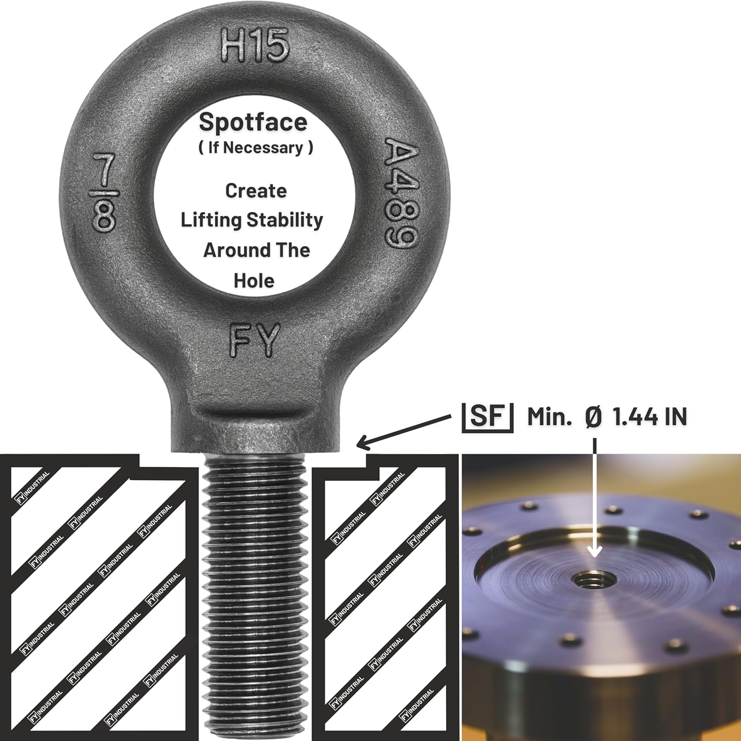 Lifting Shoulder Eye Bolt 7/8"-9 X 2-1/4"