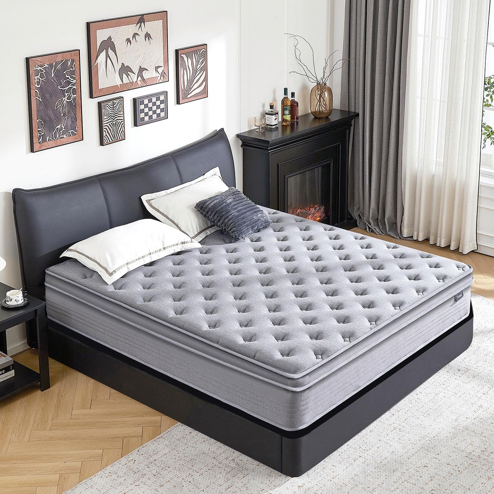 Vantto Queen Mattresses, 12 Inch Memory Foam Hybrid Mattresses for Pressure Relief, Motion Isolation, Breathable Comfort and Durable, CertiPUR-US