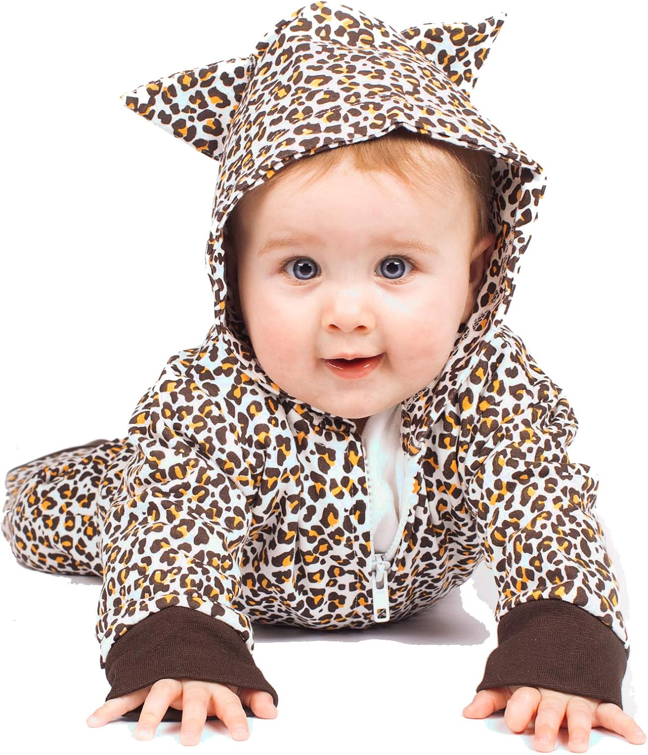 Cute bebé leopardo pijama disfraz de leopardo bebé Romer/leopardo ropa de bebé Gift- niños o niñas por bebé Moo marrón Biege, Brown Talla:0-3 Meses: Amazon.es: Bebé