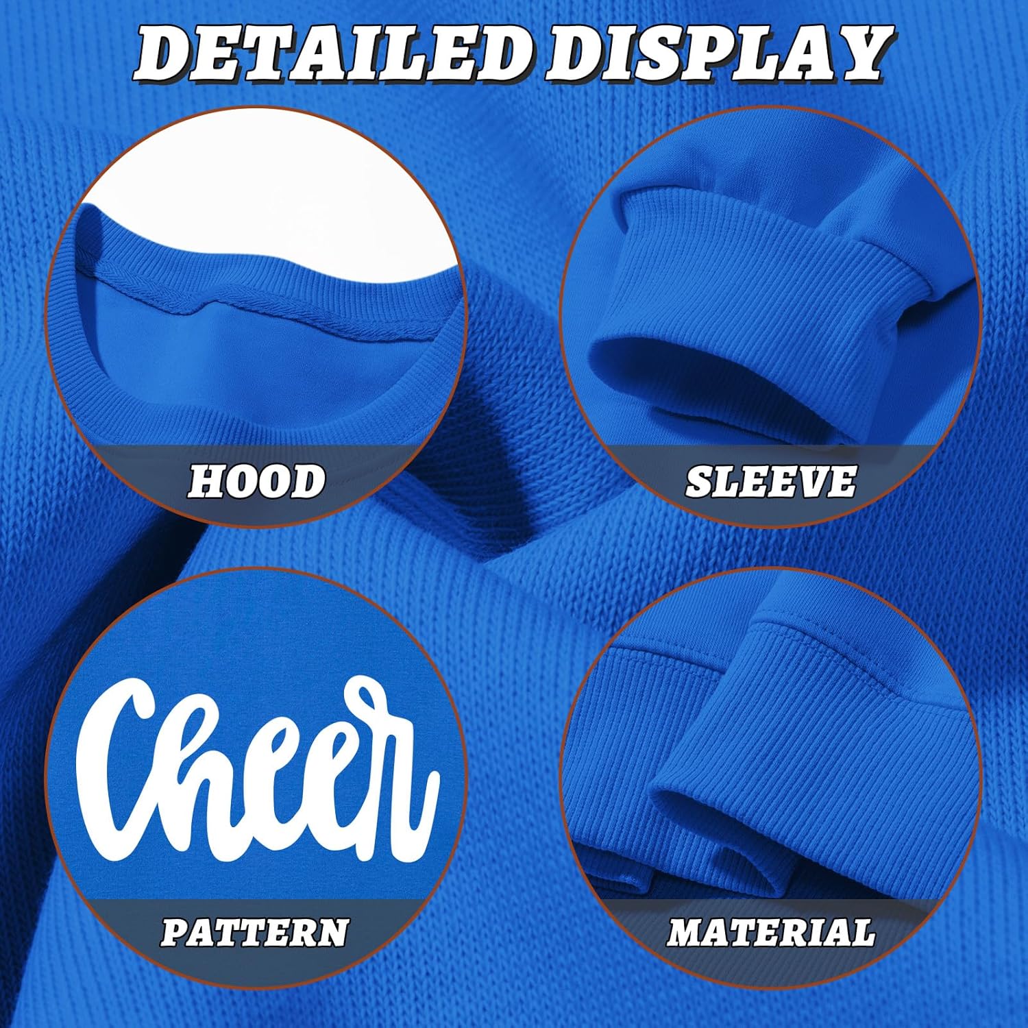 Cheer Mom Sweatshirt Football Basketball Mama Sweatshirts for Women Soccer Pullover Game Day Long Sleeve Shirts - Image 6