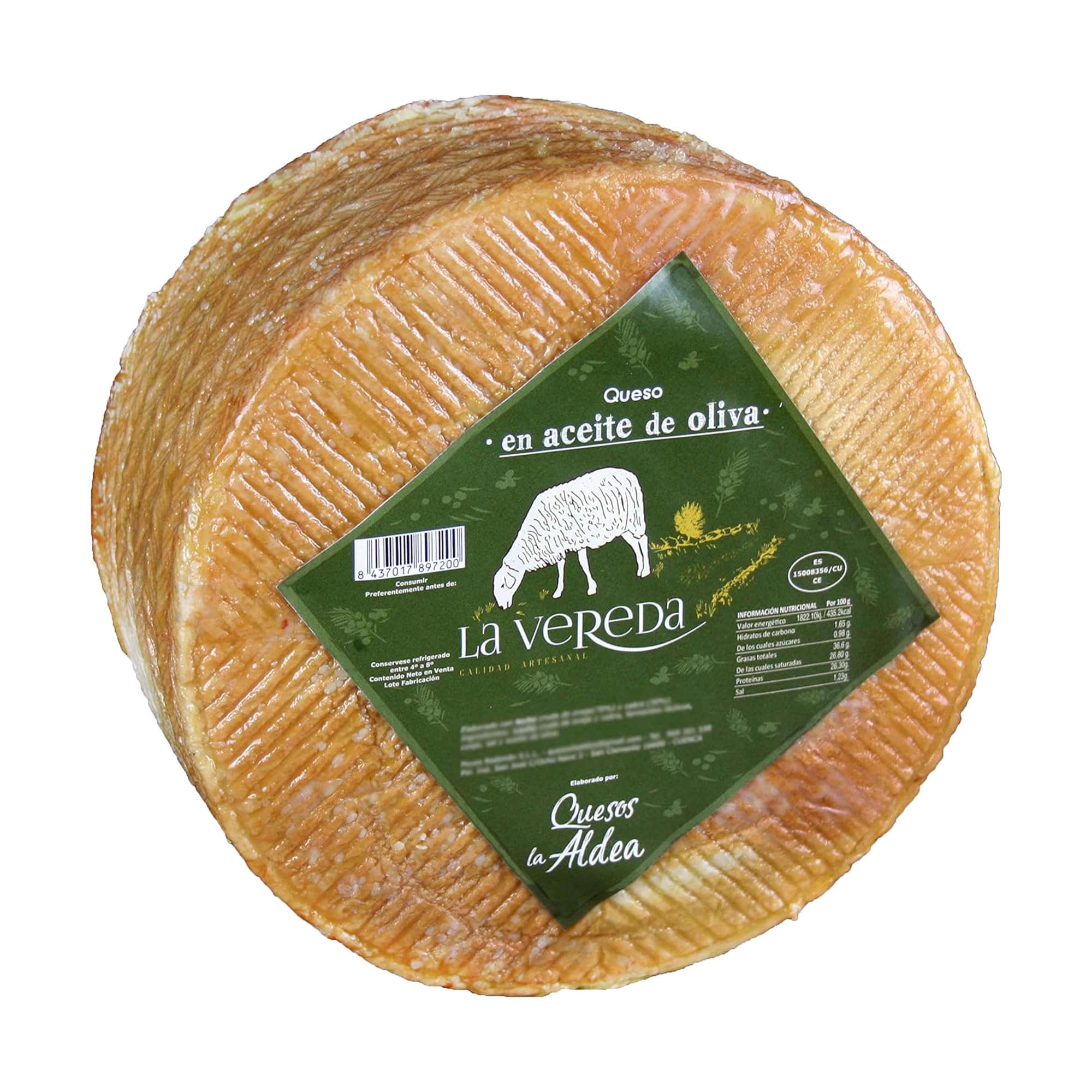 QUESO LA ALDEA | Formaggio di pecora stagionato in olio d'oliva 3 kg | Cesto regalo con formaggi gourmet | Confezione regalo con formaggi gourmet | Assortimento di formaggi di pecora