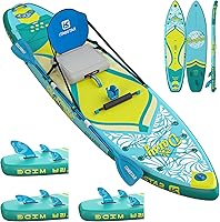 iTAOSTAR Daisy 11'6" x 35" Inflatable SUP Paddle Board with Seat, 5 Fins & Kayak Kit - Stable Wide Stand Up Paddleboard for All Levels
