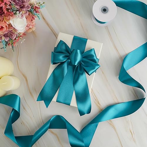 Vista 1015 de MEEDEE Orange Satin Ribbon - 1.5 inch Double Faced Satin Ribbon, 50 Yards - Neon Tangerine - For Christmas, Thanksgiving, Halloween, Weddings