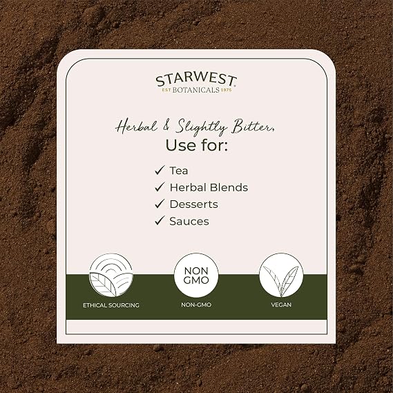 Starwest Botanicals Rhubarb Root Powder Organic, Non-GMO - 4 oz Pouch