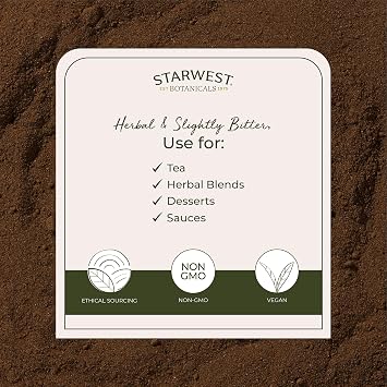 Starwest Botanicals Rhubarb Root Powder Organic, Non-GMO - 4 oz Pouch