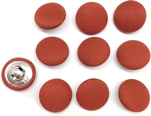 Vista 24 de PEPPERLONELY 10 piezas de tela de 0.394 in cubierta con botones redondos de vástago de metal, azul marino