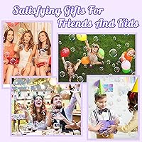 Vista 6 de Bubble Guns,69 Holes Bubbles Machine for Kids Adults,Colorful Light Strong Wind Bubble Rocket Launcher,Children's Toys Bubble Blower with 2 Bubble