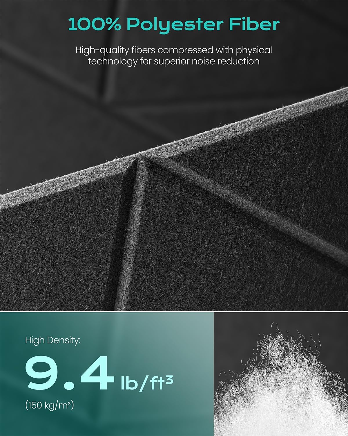 22-Pack Acoustic Panels,12"x12"x0.4" Soundproof Wall Panels, Peel & Stick Sound Proof Foam Panels for Walls, Geometric Noise Reduction Panels for Home Office,Studio (Black)