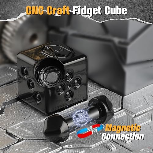 Miniatura 4 de Cubo infinito de dados para la ansiedad, juguete giratorio para niños y adultos, juguete de bloque de ansiedad transformable de metal para enfocar,