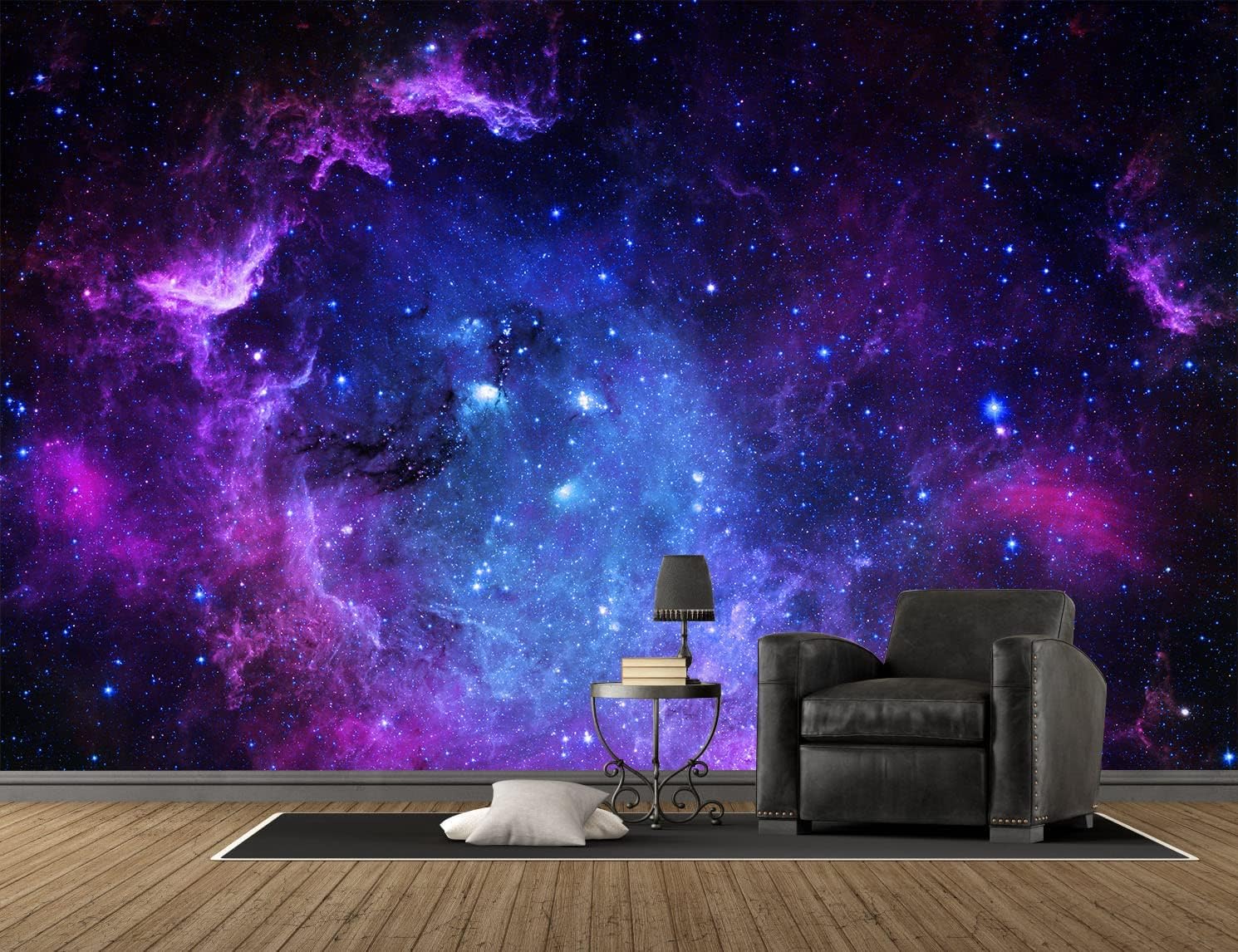 Reyhui Starry Sky Murals for Walls, Large Wallpaper Wall Murals for Living Room Bedroom Dining Room(Not Self-Adhesive)