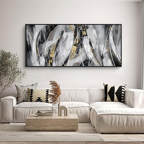 Miniatura 24 de KLAKLA Arte de pared grande – Lienzo abstracto para decoración de pared, impresión moderna imagen obra de arte para sala de estar, oficina,