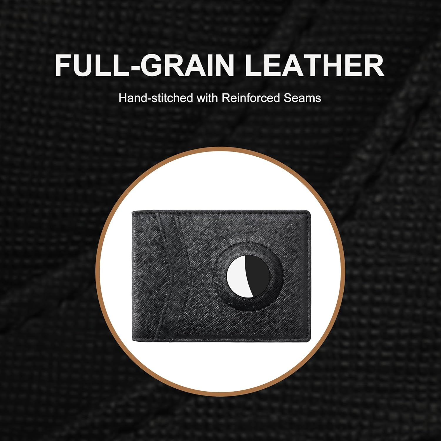 Suncat Slim Minimalist Airtag Wallets for Men, RFID Blocking Card Holder Bifold Wallet with Money Clip ID Window, Gifts for Men - Image 7