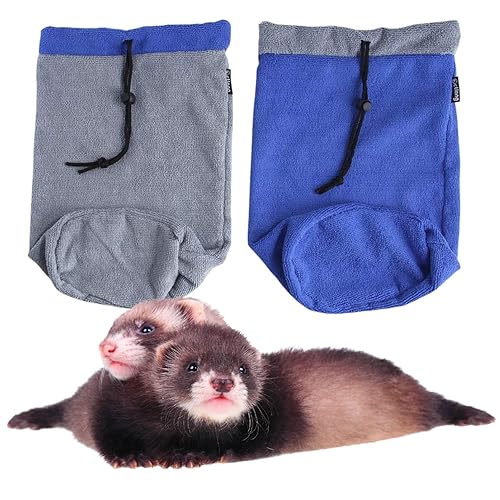 2 Pack Ferret Bath Towel Bag - Fast Drying Absorbent
