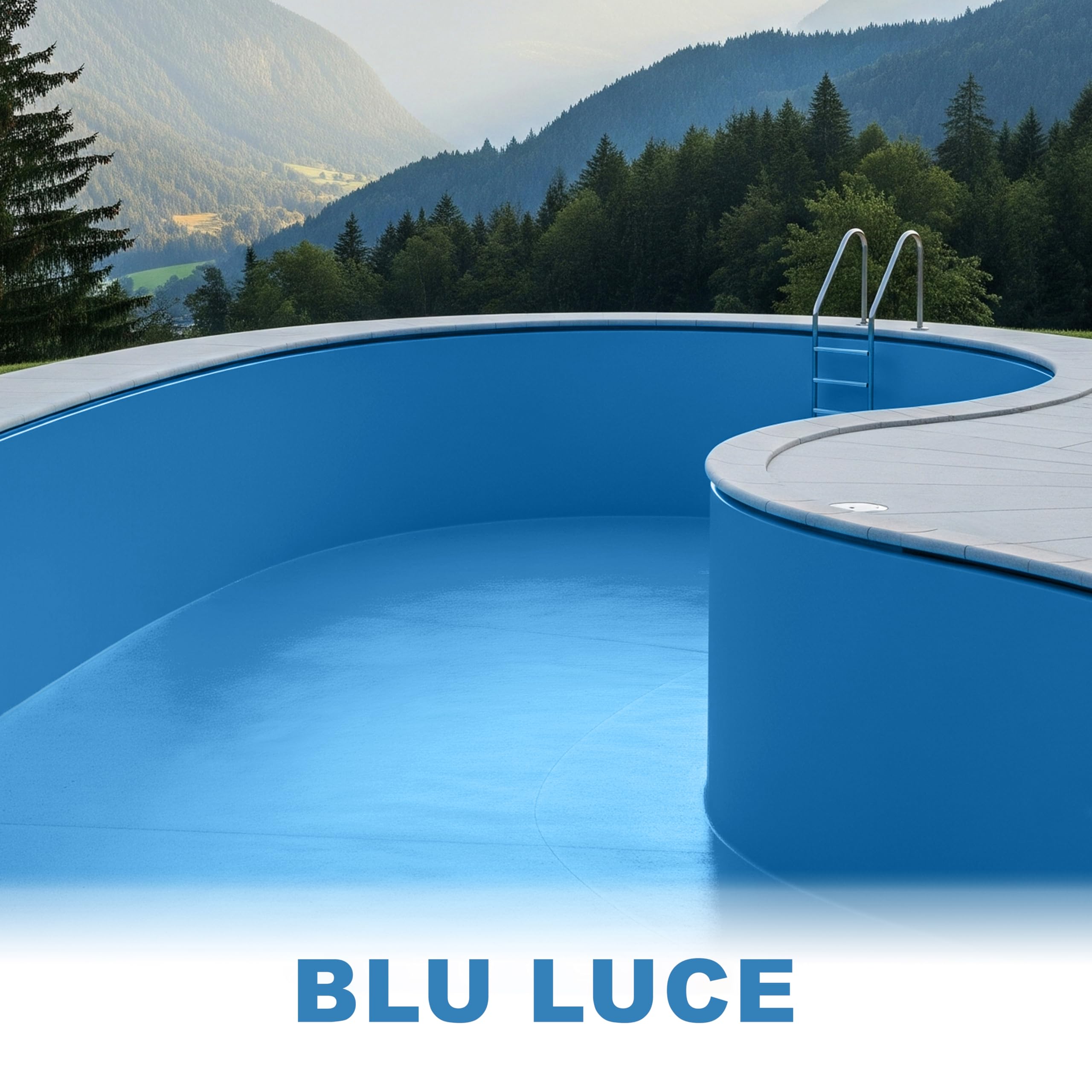 WO-WE Vernice per Piscina Rivestimento Pool Colore SL400 Blu luce simile RAL 5012-10L