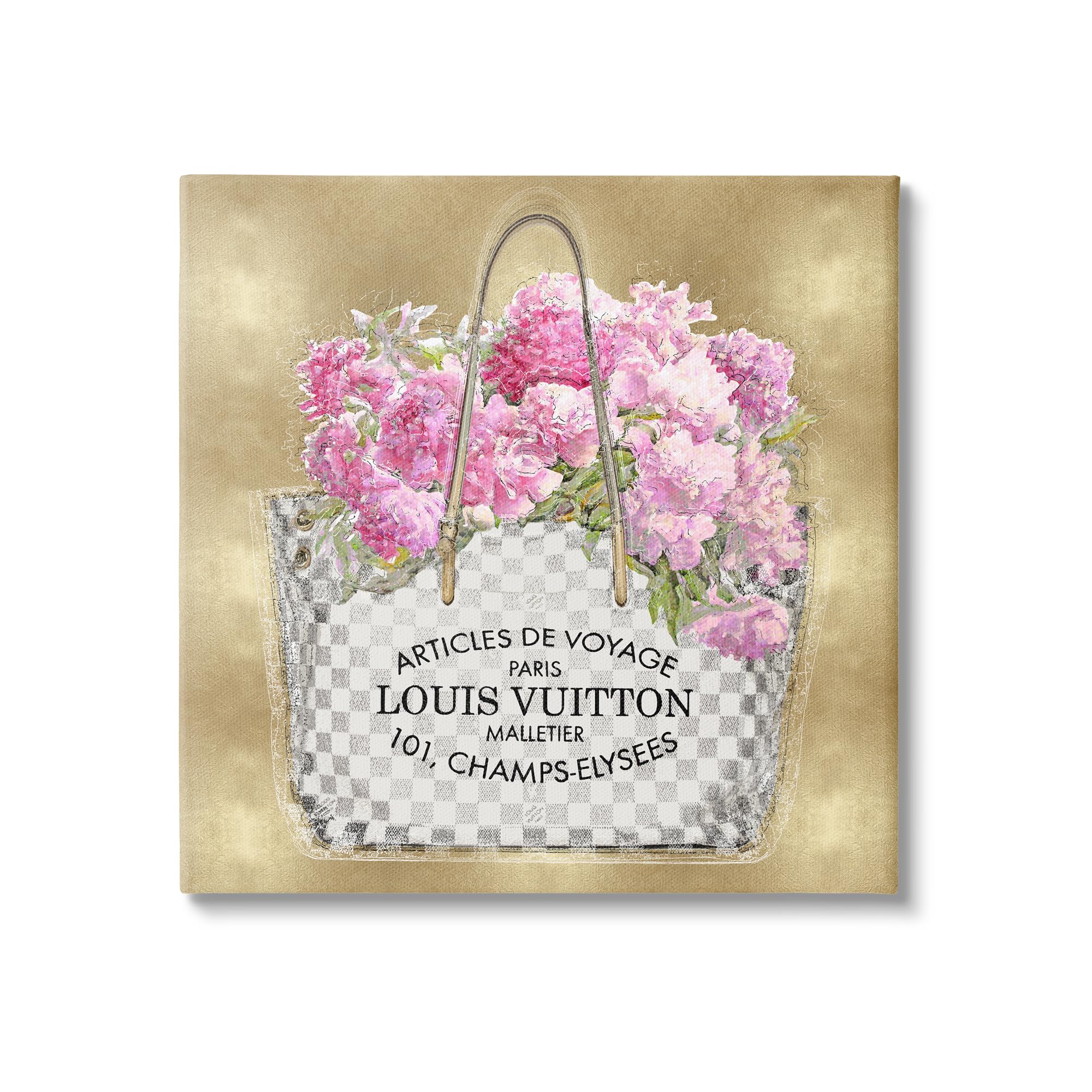 Stupell Industries Glam Peony Purse Canvas Wall Art by Madeline Blake