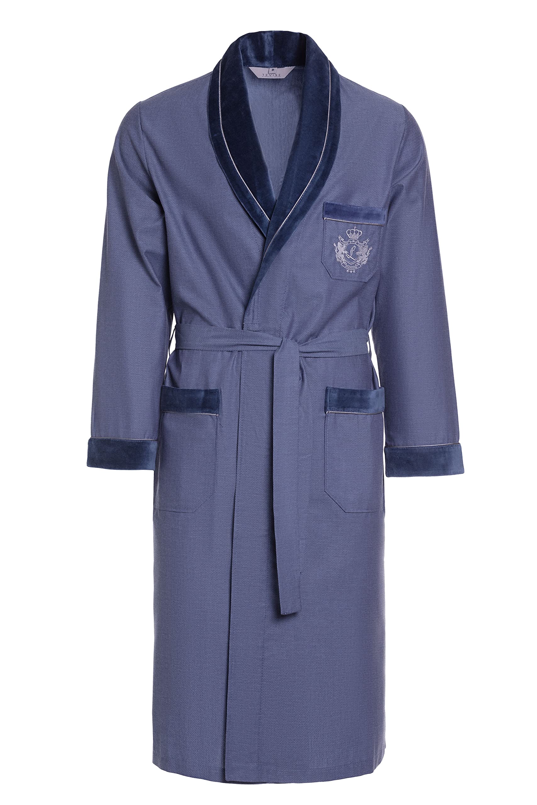Revise RE-501 Robe de chambre pour hommes - Carreaux - 100% Coton
