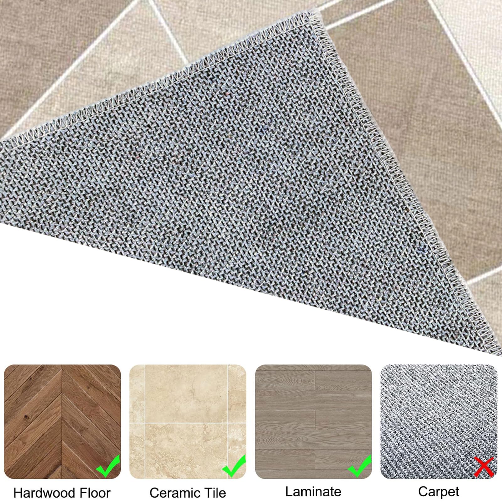 Tappeto Salvapavimento Tappeto Sedia Ufficio Gaming Antiscivolo, Protettore del Pavimento Tappetino per Sedia da Ufficio con Ruote per Parquet Pavimenti Duri 90 x 120 cm