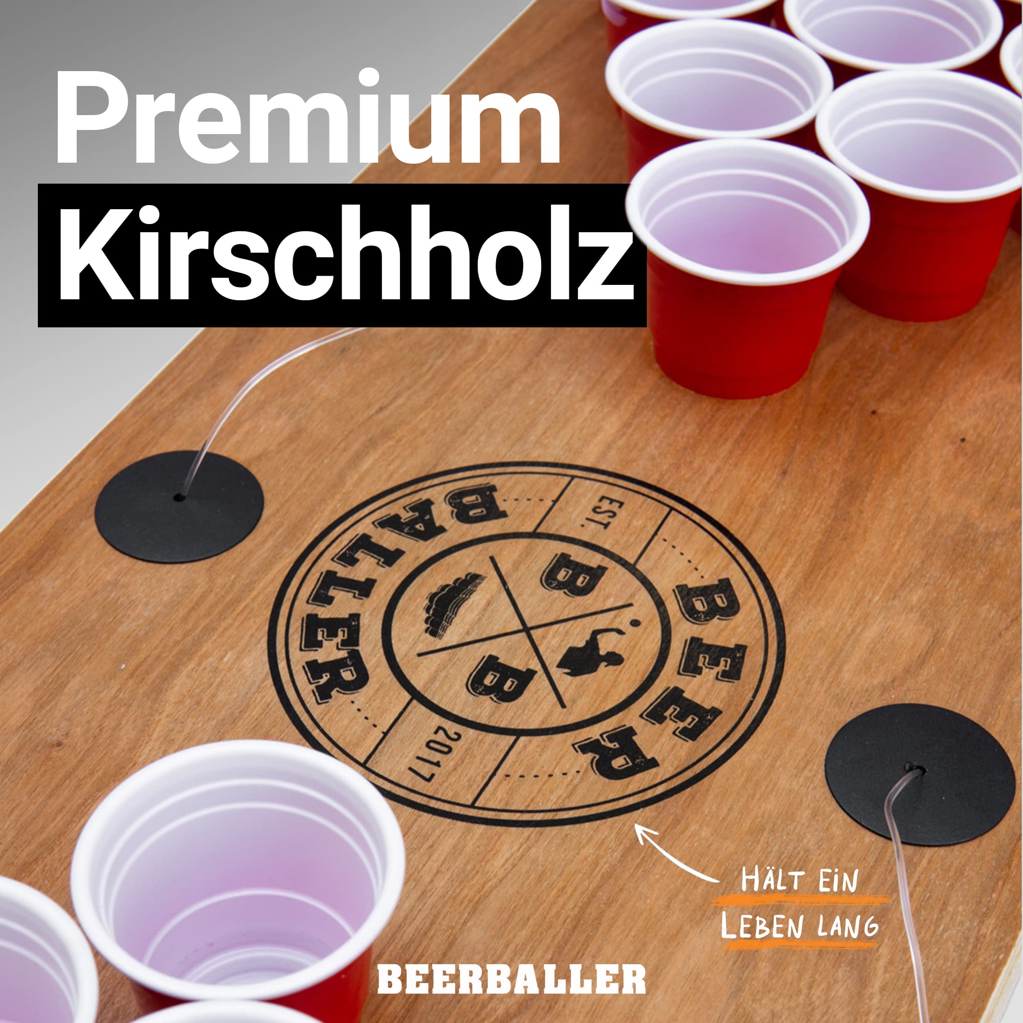 BeerBaller® Shot Pong - Bierpong als Shot Version | TRINKSPIEL NEUHEIT 2022 | Inkl Ersatzteile | 24 Shot Beer Pong Becher | Party Gadgets | Trinkspiele für Erwachsene | Saufspiele Partyspiele ab 18