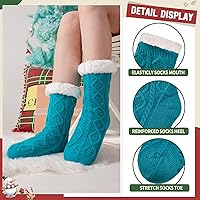 Vista 5 de DoSmart - Calcetines térmicos de invierno para mujer, felpa, cálidos, diseño de copo de nieve