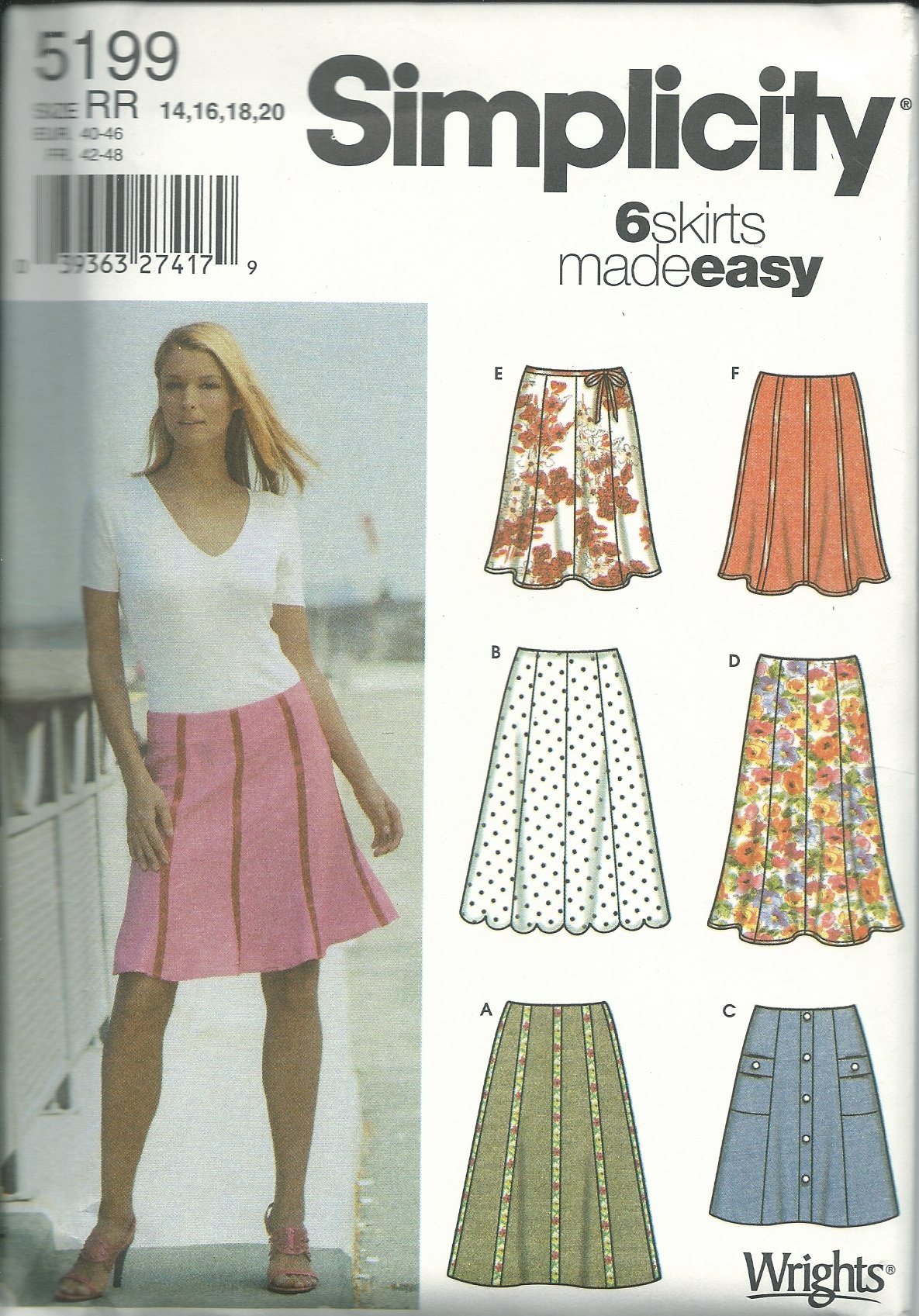 Patron de couture jupes grande taille Simplicity 5199RR pour ajuster vos coupes