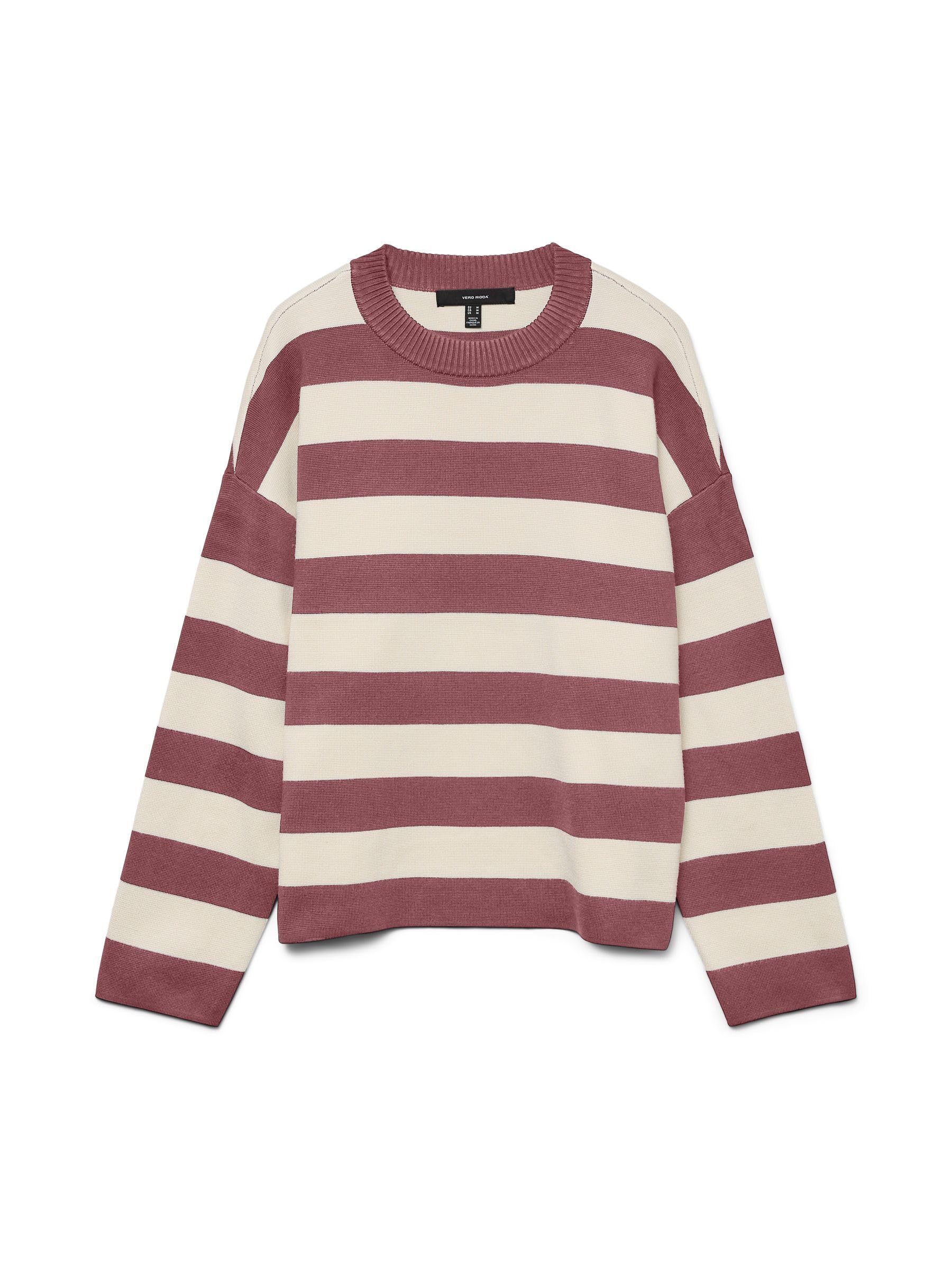 VERO MODA Vmsilje LS O-Neck Boxy Pullover Noos, Rose Brown., M