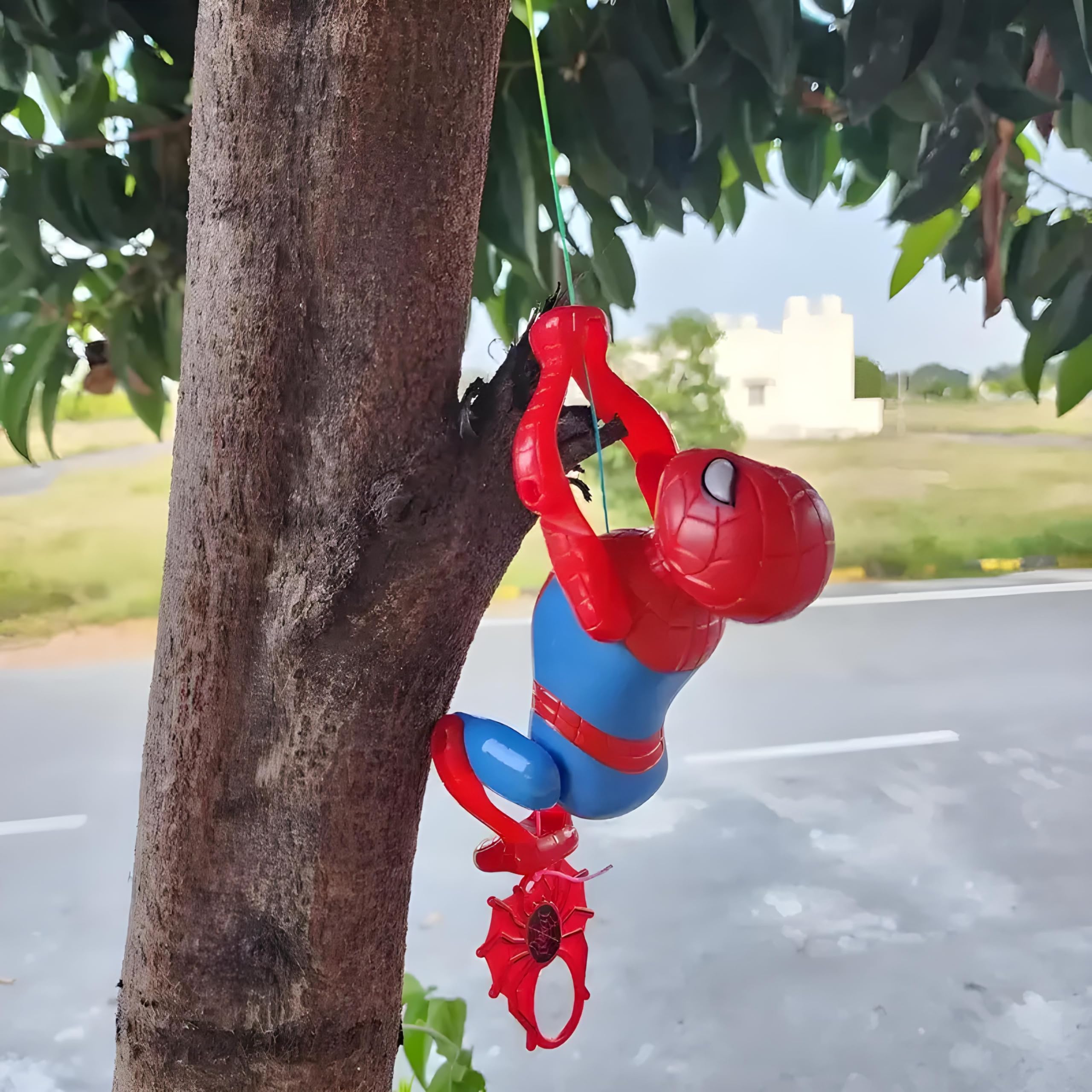 Rope Climbing Action Figure, Interactive Pull String Toy, Non-Electric, Red and Blue-image-20