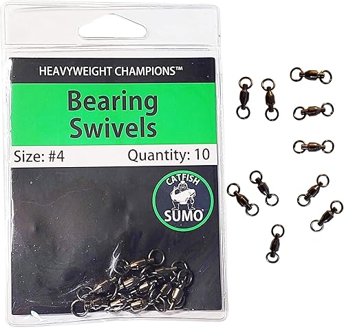 Catfish Sumo Rodamientos giratorios Tamaño #4 Paquete de 10
