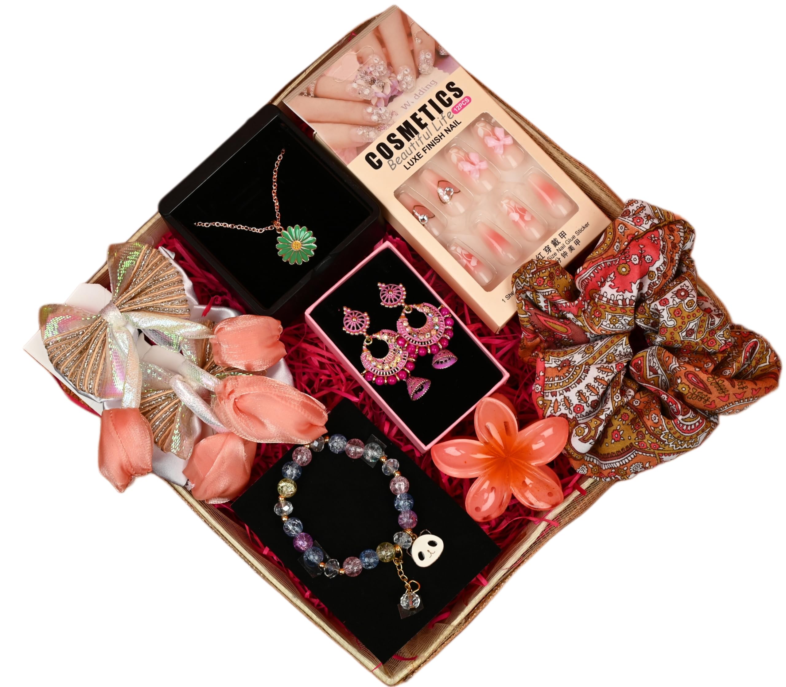 Rakhi gift hamper for sister/9 piece jewellery set for women/rakhi gift for girls/rakhi return gift-image-41